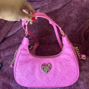 Juicy Couture Pink Shoulder Bag with Gold Accents